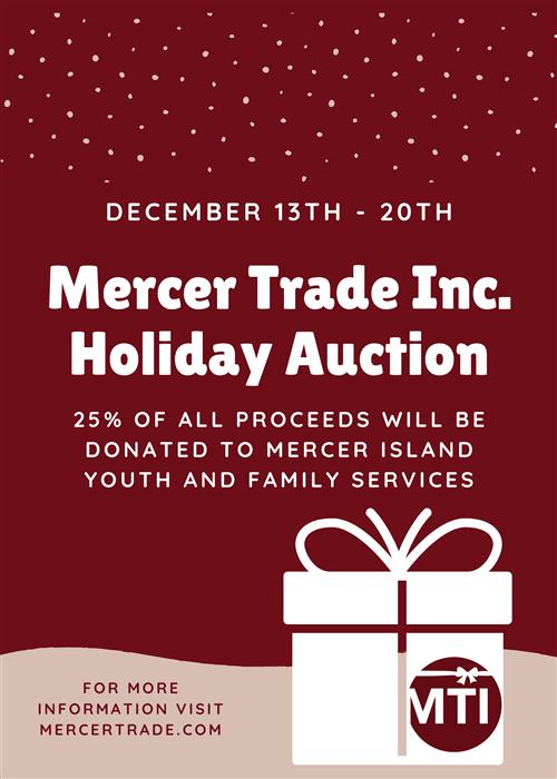 Mercer Trade Inc. Auction benefitting Mercer Island Youth & Family Services My Mercer Island Mercer Trade Inc. Auction benefitting Mercer Island Youth & Family Services My Mercer Island